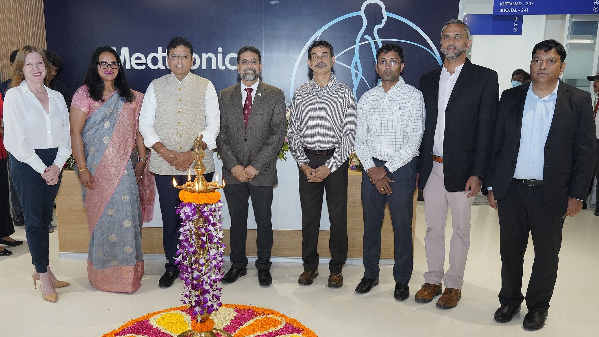 <div class="paragraphs"><p>IT &amp; Industries minister D Sridhar Babu, US Consul General, Jennifer Larson, Rashmi Kumar, SVP and CIO Global, Medtronic, Mr. Divya Prakash Joshi, Vice President &amp; Site Leader of MEIC, Mr. Shakthi M Nagappan, Director of Life Sciences and Pharma, Government of Telangana and Mr. Jayesh Ranjan Principal Secretary of the Industries &amp; Commerce (I&amp;C) and Information Technology (IT) Departments, Govt. Of Telangana, light the ceremonial lamp at the inauguration of Medtronic's new Global IT (GIT) Centre at the Medtronic Engineering &amp; Innovation Centre (MEIC) in Hyderabad on Wednesday</p></div>